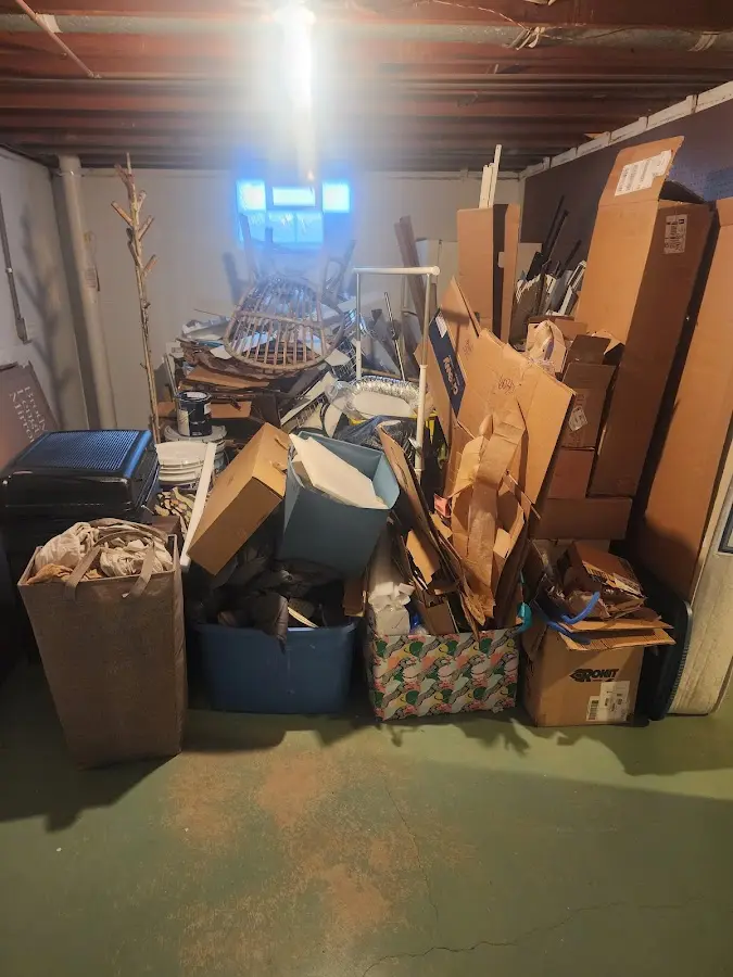 Roll-off dumpster container at job site for Construction Dumpster Rental in Sleepy Eye